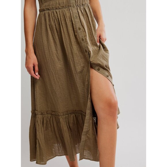 FREE PEOPLE Desert Dazed Midi Dress / Caiman - Picture 4 of 6